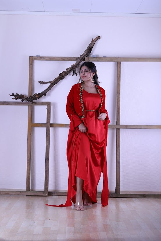 Luxury Red  salte with swarovski hand beadedKewsan textile and more Kurdish women, Kurdish clothes, Kurdische kleider